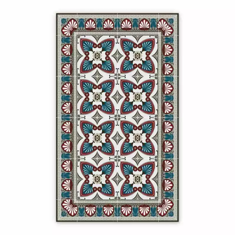 Vinyl rugs for kitchen Flowers peacock tail