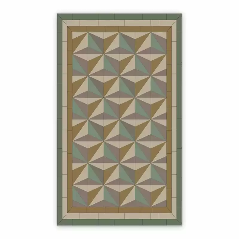 Vinyl outdoor rug Geometric 3D triangles