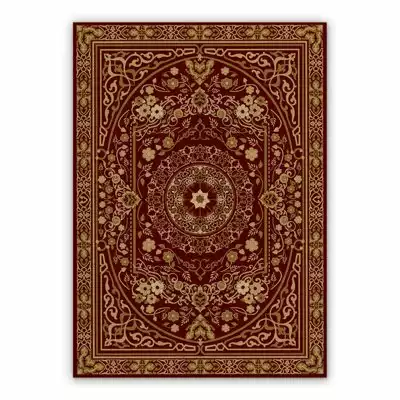 Vintage Vinyl rug Mandala flowers
