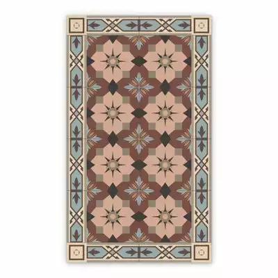Vinyl floor mat for home Geometric tiles Azulejos celebrities