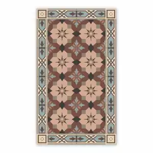Vinyl floor mat for home Geometric tiles Azulejos celebrities