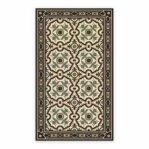 Vinyl floor mat for bathroom Dark tiles of Azulejos
