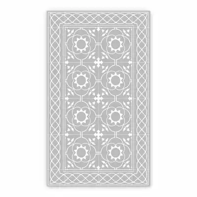 Vintage Vinyl floor mat tiles flowers
