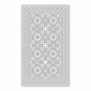 Vintage Vinyl floor mat tiles flowers