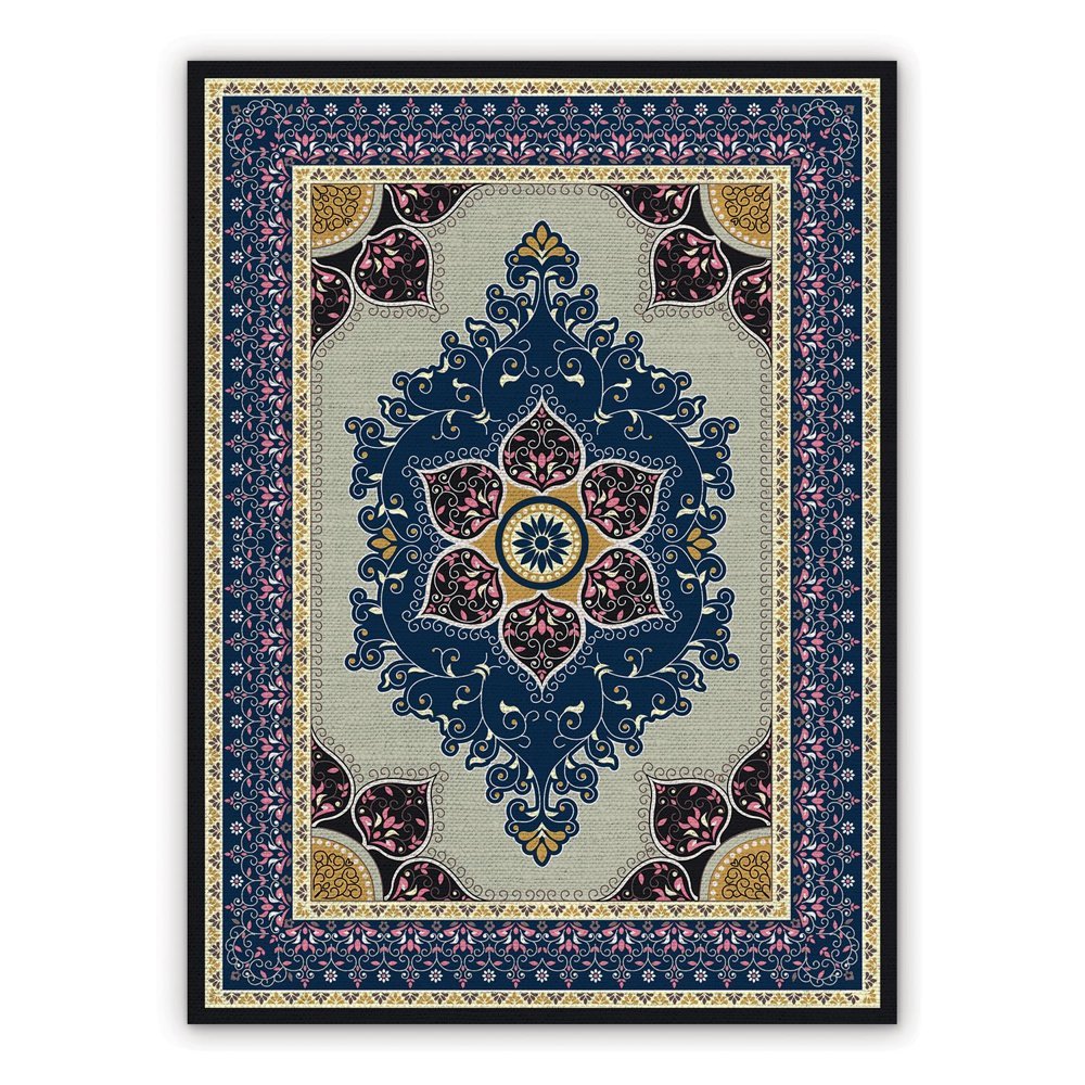 Vinyl rugs for liVing room Mandala flowers Persian pattern