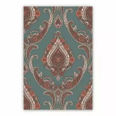 Vinyl rugs for dining room Damask flowers