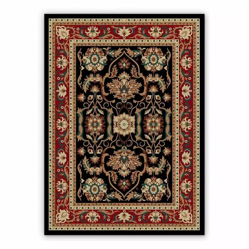 Vinyl runners for hallways Dark Persian Pattern