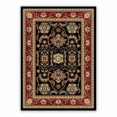 Vinyl runners for hallways Dark Persian Pattern
