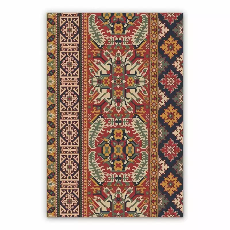 Vinyl floor mat for bathroom Persian geometric pattern